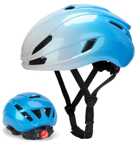 Zamufo Casco Bici LED Regolabile 54-60cm Uomo Donna