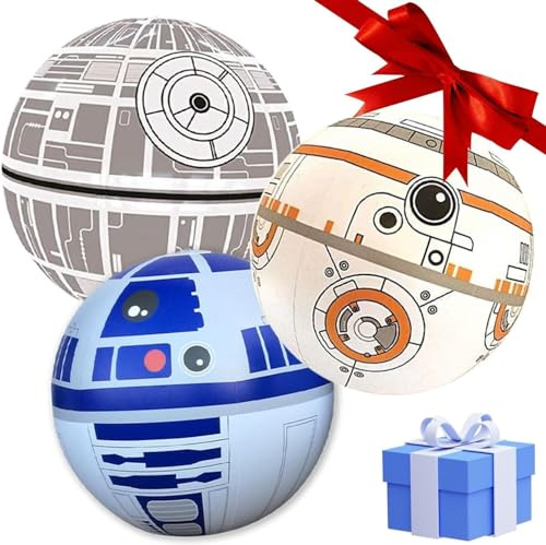 NINOSTAR Large Play Balls Set of 3 - Fun Indoor and Outdoor Gift, Size 14 Inches - Can Use for Play/Room Decor/Party Decor/Pool Inflatable Water Toys