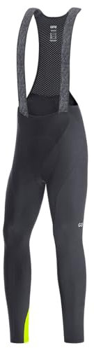 GORE WEAR Herren C3 Thermo Trägerhose+, Black/Neon Yellow, 3XL EU