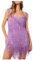 Générique Robe Femme Chic et Elegant - Mode féminine Sexy sans Manches Licou Gland Mousseux fête Cocktail Robe de soirée Robe Robes Noires