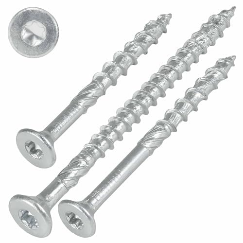 SCREW REBEL Holzschrauben 6,0 x 200 mm, 100 Stück, hell verzinkt - Universalschraube mit Doppelspiralgewinde, Spanplattenschraube mit TX30 Antrieb und ETA Zulassung
