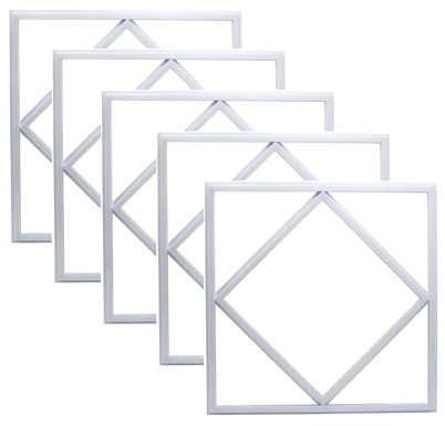Brightex, Pack of 5 Led Panel Lights 72W Lattice 600X600MM Diamond Pattern 7200 Lumen Ceiling Border Lamp Decor Lighting Cool White 6500K (2 Years Warranty)