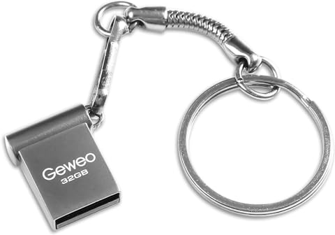 Chiavetta USB 32 GB USB 2.0, Mini Metallo Penna Portatile Impermeabile USB Key 32GB Pendrive USB Flash Drive Unità Memoria 32 Giga per Laptop, PC, Auto, Smart TV ect. (Grigio)