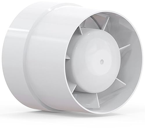 ANBOO Ventilador de tubo de 150 mm, silencioso, para casa, cocina, inodoro