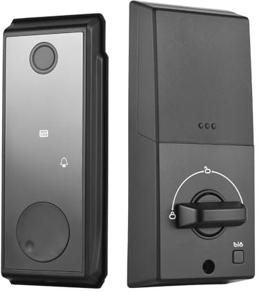 Splenssy Smart Lock Pantalla táctil Cerradura de puerta sin llave WiFi TY APP huella digital contraseña 5 métodos de desbloqueo cerradura de puerta de aleación de aluminio para puertas de oficina y