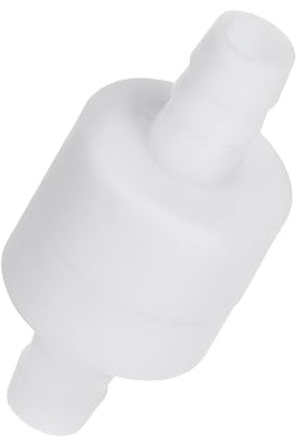 PATIKIL 5/16 tum hullingslang envägs inline-backventil, plast icke retur vattenstopp ozonmotståndsventil för akvarium trädgård bränsle olja luftgas, vit