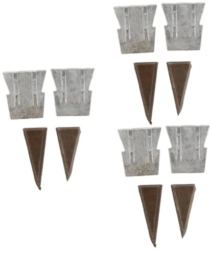 Angoily 3 Series Martillo Cuña Muelas Axes Taladro Cónico Brote De Perforación Topes De Puerta Cuña Divisoria Manejar Broca Escalonada Avellanar Registro Planchar Silver 4 Piezas X 3