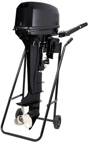 Carrello pieghevole per motori fuoribordo fino a 30 CV, carrello pieghevole fuoribordo con ruote in gomma, stabile kayak e carrello SUP per barche, portata 40 kg