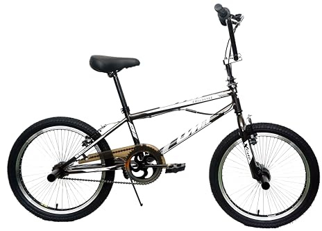 DEPORBIKES Vélo BMX pour enfants et adultes | Design sportif et résistant | BMX adulte 20 pouces + 4 broches | Idéal pour s'initier au monde BMX (Gris)