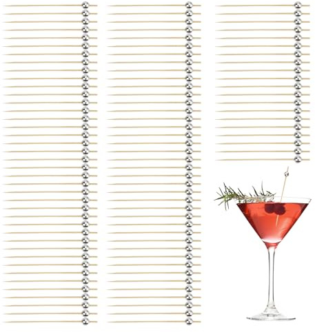 Stuzzicadenti per Cocktail,100 Pezzi Spiedini per Frutta | Stecchini decorativi disco ball,Articoli per feste natalizie: cibo, torte, barbecue, salumi, uso interno/esterno