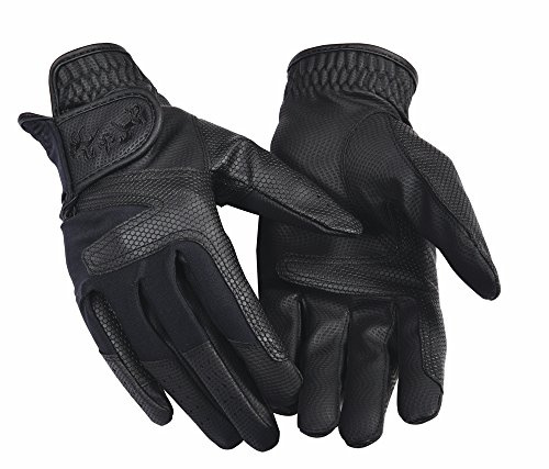 Equine Couture Ladies Stretch Show Riding Gloves Black Large