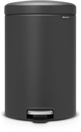 Brabantia 114182 NewIcon Sense of Luxury Pedal Bin, 20 L, Mineral Infinite Grey