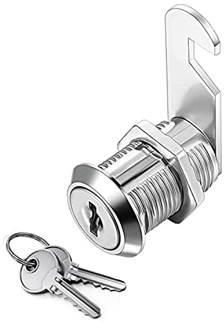 Serrure Batteuse Cylindre, Verrou de Porte pour Armoire, Serrure Batteuse a Came Barillet pour Boite aux Lettres Tiroir, 30mm