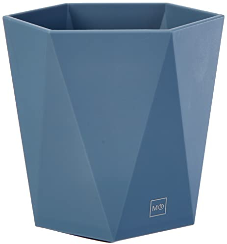 Miquelrius - Pot à crayons de bureau, Organisateur avec finition douce au toucher, Structure solide, Parfait pour le bureau, la maison ou l'école, Rangement pour fournitures, Couleur Bleu