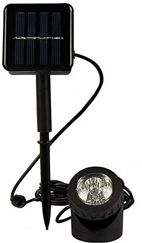 Solar Underwater Pond Light,Waterproof Submersible Lamps Projector Light,6LED Spotlight Fish Tank Light for Garden Pathway Yard Porch Walkway Pool Patio