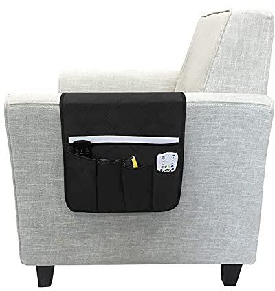 Faxianther Sofa Armrest Organizer Waterproof Couch Arm Rest Storage Bag Magazine Books Remote Control Phone Letter Sorted Pockets Caddy Anti Slip Home Organiser Holder Tidy Table Recliner Armchair
