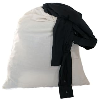 YAADU XXL Wäschesack 100% Baumwolle 110L - 75 x 85cm Wäschebeutel, Strapazierfähiger Wäschesammler mit Kordel, Wäschesack Groß, faltbare Wäscheaufbewahrung, Kleidersack Modell Maiga (beige)