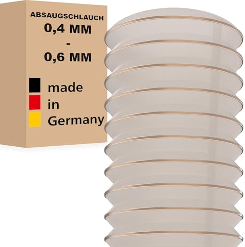 AWM sugslang PU transparent 0,4/0,6 mm sugansystem, spiralslang, flamskyddad, flexslang – metervara (40 mm, väggtjocklek: 0,4 mm)