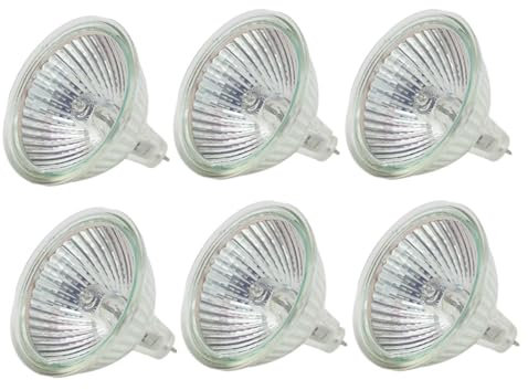 ShuoHui Mr16 Gu5.3 Halogen Leuchtmittel Dimmbar Halogen 12v 20W / 35w Warmweiß 2700K for Halogenstrahler Einbau Schienenbeleuchtung Pack of 6 (35, Watt)