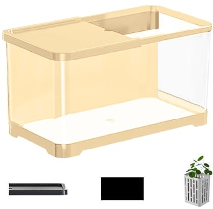 Generic Kristallklares Acryl Aquarium-Set - Kleines Aquarium für Goldfische, Innenbereich