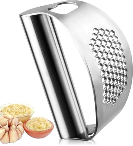 Schiaccia Aglio 304 Acciaio Inox,Schiaccia Aglio Professionnel Pressa-Aglio Spremiaglio Trita Aglio Manuale Spremi Aglio con Apribottiglie Per tritare aglio,utensili da cucina