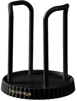 SiaBiced Portabicchieri Moderno per Riporre Oggetti in Bagno O in Cucina, Nero