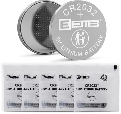 EEMB CR2032 Batterien 5 Pack 2032 Batterie 3V Lithium Knopfzellenbatterie 3 Volt 240mAh Langlebig für IOT Auto-Fernbedienungen Schlüsselanhänger Air Tags Uhren und elektronische Regaletiketten