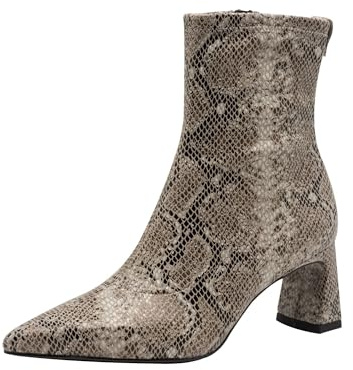 Tamaris Botines de tacón para mujer 1-25315-45, Beige Snake, 36 EU