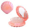 Spazzola per Capelli Conchiglia, Mini Pettine Forma di Conchiglia, Portatile Pieghevole Tascabile Spazzola, Pettine da Viaggio Piccolo Estivo per Donne (Rosa)