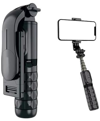 Smart Handheld Selfie Stick Compatible with Samsung Galaxy A17 / A07 / A56 / A36 / A26 / A16 / A06 (SS06) Foldable Aluminum Detachable Wireless Remote Control Flexible Extendable Mini Tripod