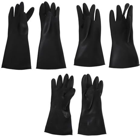 Pilipane Guanti chimici resistenti al lattice riutilizzabile Lattice di sicurezza protettiva Gestili per il giardinaggio agricolo per industria mineraria a lungo comodo resistente (B40-L)