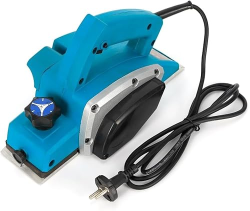 Elektrohobel 800W, 16000 U/min Elektro Hobelmaschine mit 2 Hobelmessern, Leiser Handhobel Elektrisch für Holz zum Schleifen & Schneiden, für Präzise Fasenarbeiten