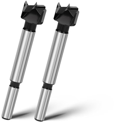 2tlg Forstnerbohrer 18mm,Holzbohrer 93mm Länge mit Rundschaft für tiefe Bohrungen für Holz,Hartholz, Weichholz