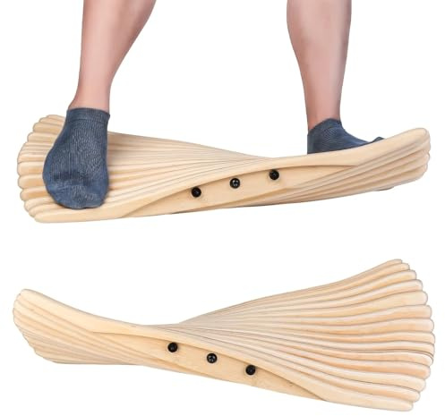 Entrenador Con Tabla De Equilibrio Oscilante, Barra De Equilibrio De Madera Para Entrenamiento De Fuerza Central De 360°, Para Surf Y Skateboarding, Tabla Mecedora Antifatiga Para Escritorios De Pie