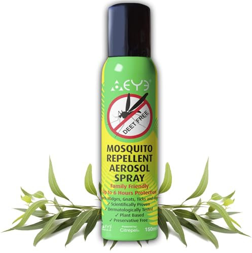 THEYE Natural Mosquito Insect Repellent Spray 150ml – Safe for Adults & Kids, DEET-Free, Plant-Based Bug Spray, Chemical-Free Insect Repellent, Eco-Friendly Protection for Travel, Camping, Outdoors