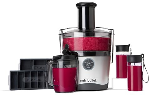 NutriBullet Juicer Pro Centrifugal Juicer Machine for Fruit, Vegetables, and Food Prep, 27 Ounces/1.5 Liters, 1000 Watts, Silver, NBJ50200