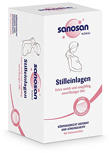 sanosan Stilleinlagen atmungsaktiv & hautfreundlich - 30er Pack unsichtbare Stilleinlage mit hoher Saugfähigkeit - Optimalen Schutz für stillende Mütter