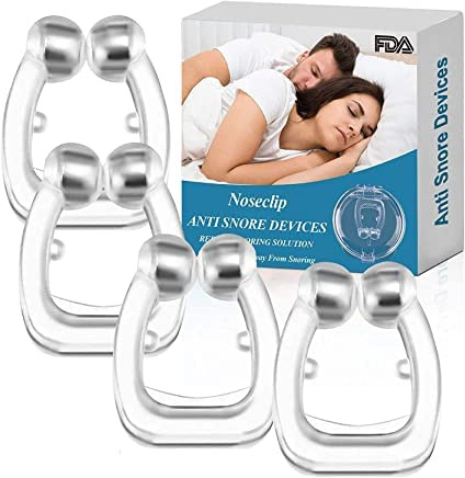 FINEVERNEK Anti Russamento Clip Magnetiche per Naso, Clip Magnetiche per Naso, Dispositivi Anti Russare Soluzione Anti Russare, Confortevole e Professionale (4pcs)
