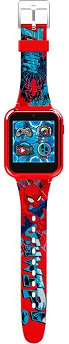 Kids Licensing - Reloj Inteligente Spiderman, Smartwatch niños, Correa Ajustable, Juegos incorporados, Multifuncional con Alarma y Cámara, Reloj inteligente niño, Diseño Original, Perfecto para Regalo
