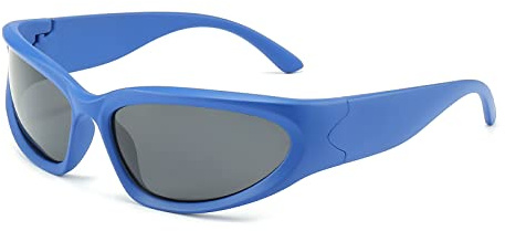 Long Keeper Lunettes de Soleil Polarisées Sport pour Homme Femme Lunettes de Soleil Enveloppante Étoile Y2K Lunettes Festival Fete UV400