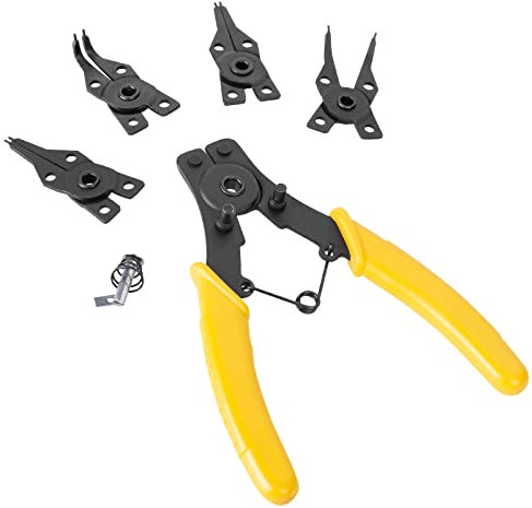 Juego de alicates para anillos de arrastre, juego de alicates para anillos de seguridad, multiusos, juego de alicates de anillo de arrastre multifunción, pinzas de sujeción, herramienta manual