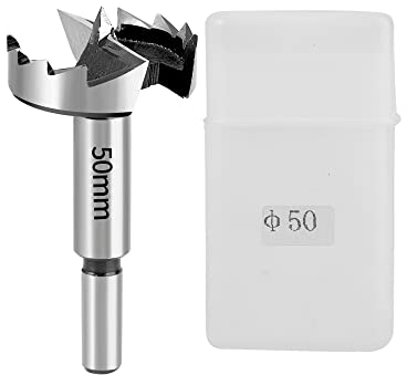Brocas Madera LAOYE Brocas 50mm Ø Brocas Forstner para Madera Broca Madera Larga con Mango Redondo Broca Para Madera Fresadora Brocas Forstner Professional, Longitud 90 mm, Accesorios Taladradora