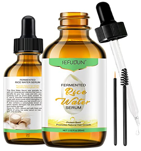 Haaröl für Haarwachstum, Stärke, Glanz (Rice Water Oil, 2.02 Fl Oz (Pack of 2))