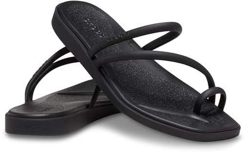 Crocs Herren Miami Toe Loop Sandal Sandalen, Black, 38/39 EU
