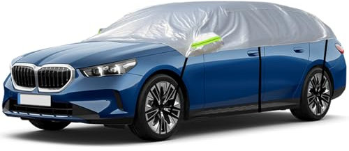 CICMOD Funda para Coche, Medio Funda Coche, Cubierta de Coche Invierno, Anti-UV Hielo Nieve, Universal Exterior Medio Funda para Sedán