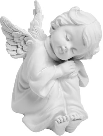 Cherubs Angels Figur, Deko Engel Figur, Kleine Schlafende Engelsstatuen Entzückende aus Kunstharz, Wetterfeste Grabengel Skulptur, Ideal für Garten, Zuhause und als Gedenkstätte, 5.5 cm x 6 cm