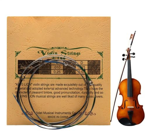 Violinsaiten Ersatz,Geigensaiten | Geigensaite, satter Klang, massiver Stahlkern,Geigensaiten für Geigeninstrumente