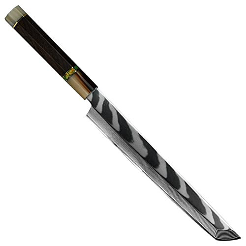 10/11,5 tum Yanagiba sashimi kniv damaskus stål skivning skinka fyllning fisk lax Premaru kök knivar(10 inch Sashimi)