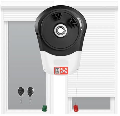 ANGDI Ouvre-Porte de Garage Automatique à enroulement, ouvre-Porte de Garage Intelligent avec Force de Traction de 800 N, 2 télécommandes, ouvre-Porte électrique pour Garage, entrepôt