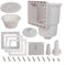 ZAMETTER Kit skimmer bianco fuori terra per piscina, filtrazione eccezionale e robusto, adatto a tutte le aperture standard per le pareti della piscina